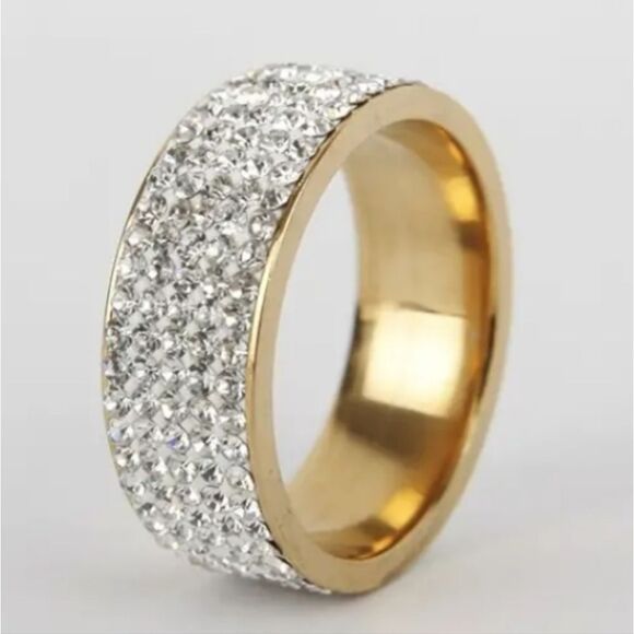 Diamond unisex wedding band ring - Picture 2 of 7